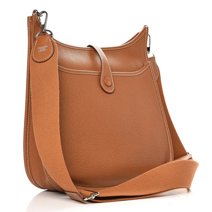 Hermes Taurillon Clemence Evelyne III PM Gold 3 of 9