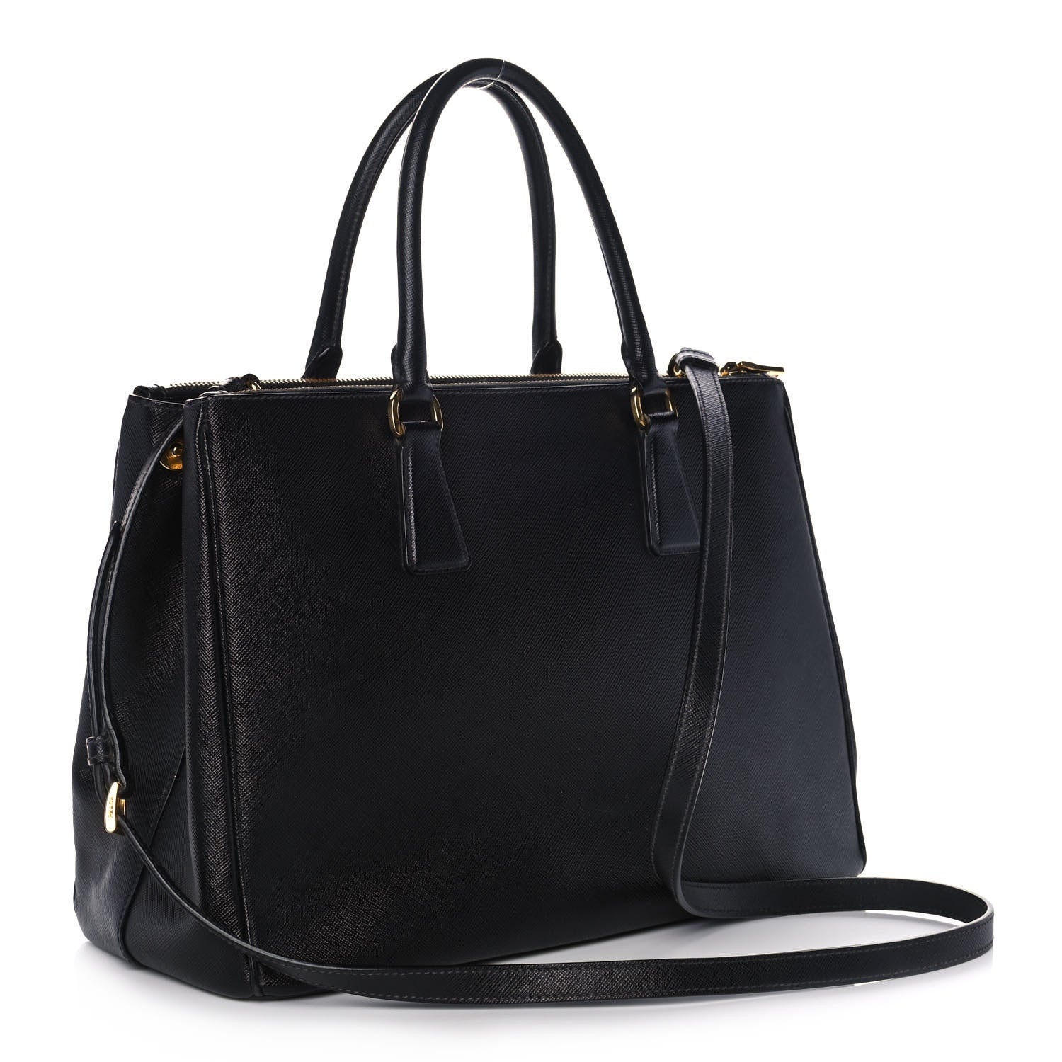 Prada Saffiano Medium Galleria Double Zip Tote Black 3 of 11