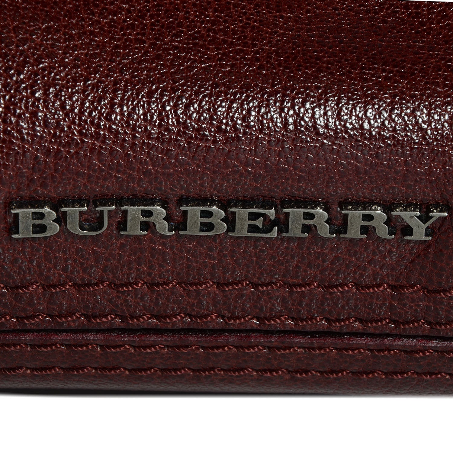 Burberry Leather Ashmore Tote Burgundy 6 of 9