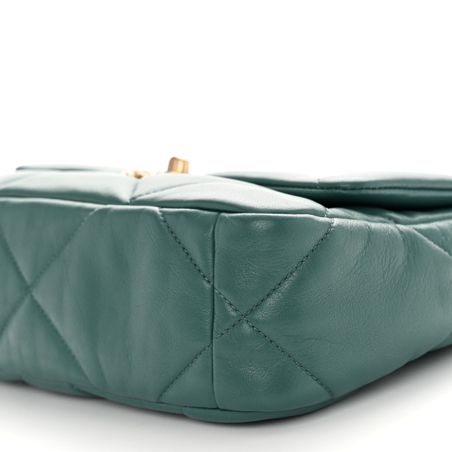 Chanel Lambskin Quilted Medium Chanel 19 Flap Green 10 of 10