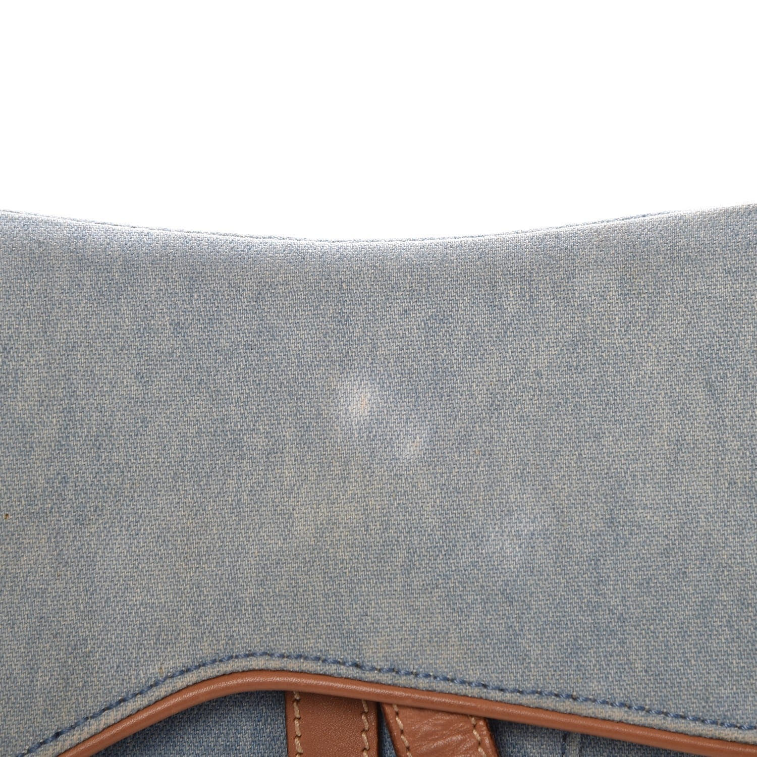 Christian Dior Denim Calfskin Saddle Bag Blue 9 of 12