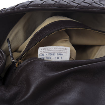Bottega Veneta Nappa Intrecciato Flap Shoulder Bag Ebano 9 of 9