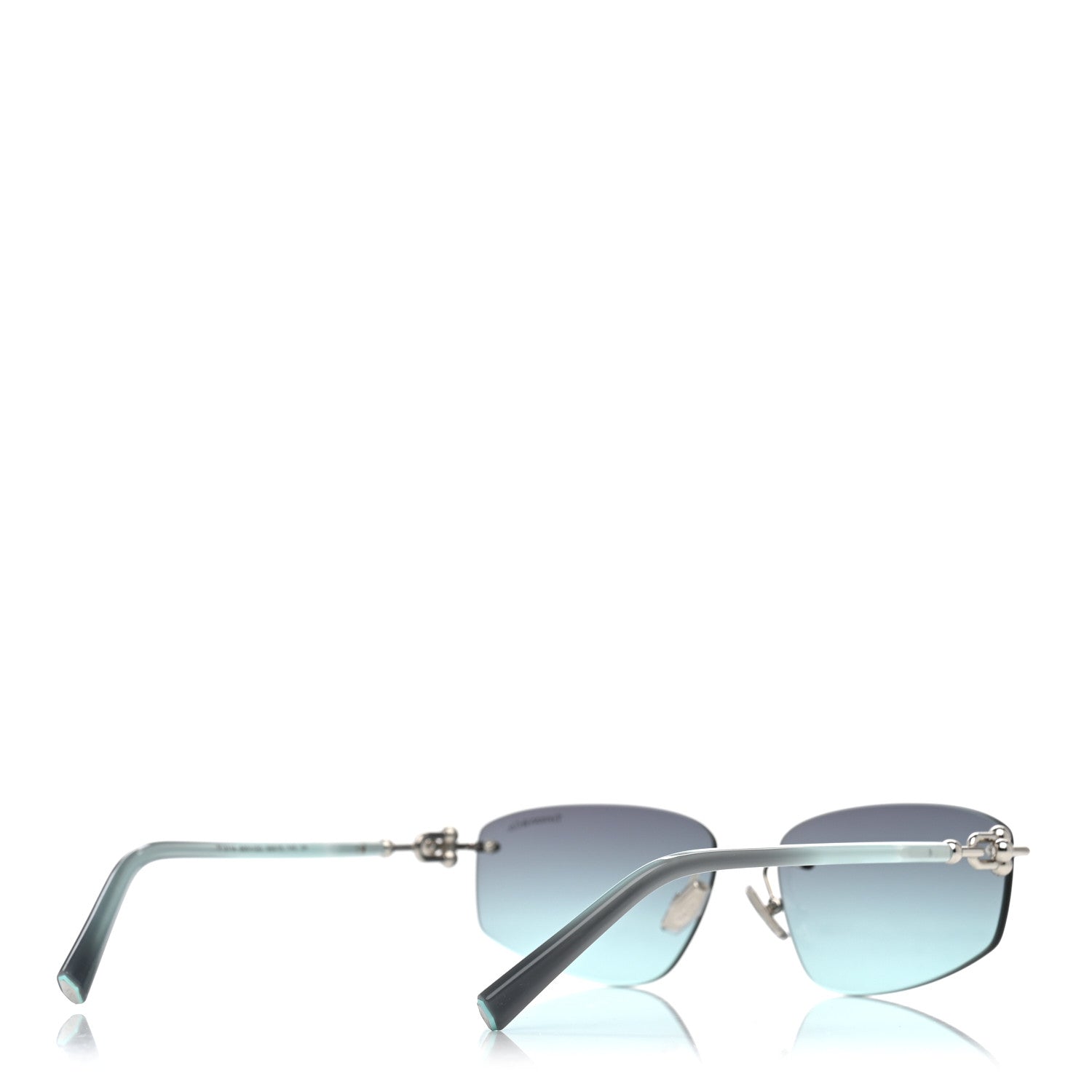Tiffany Metal HardWear Sunglasses TF3114 Silver Azure Gradient Grey 4 of 8