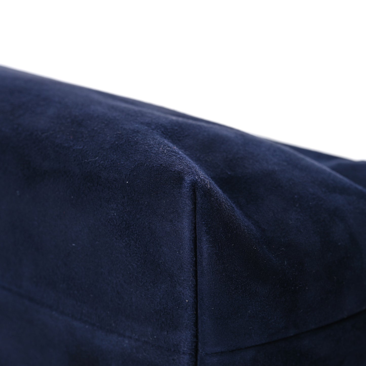 Suede Volume Clutch Navy