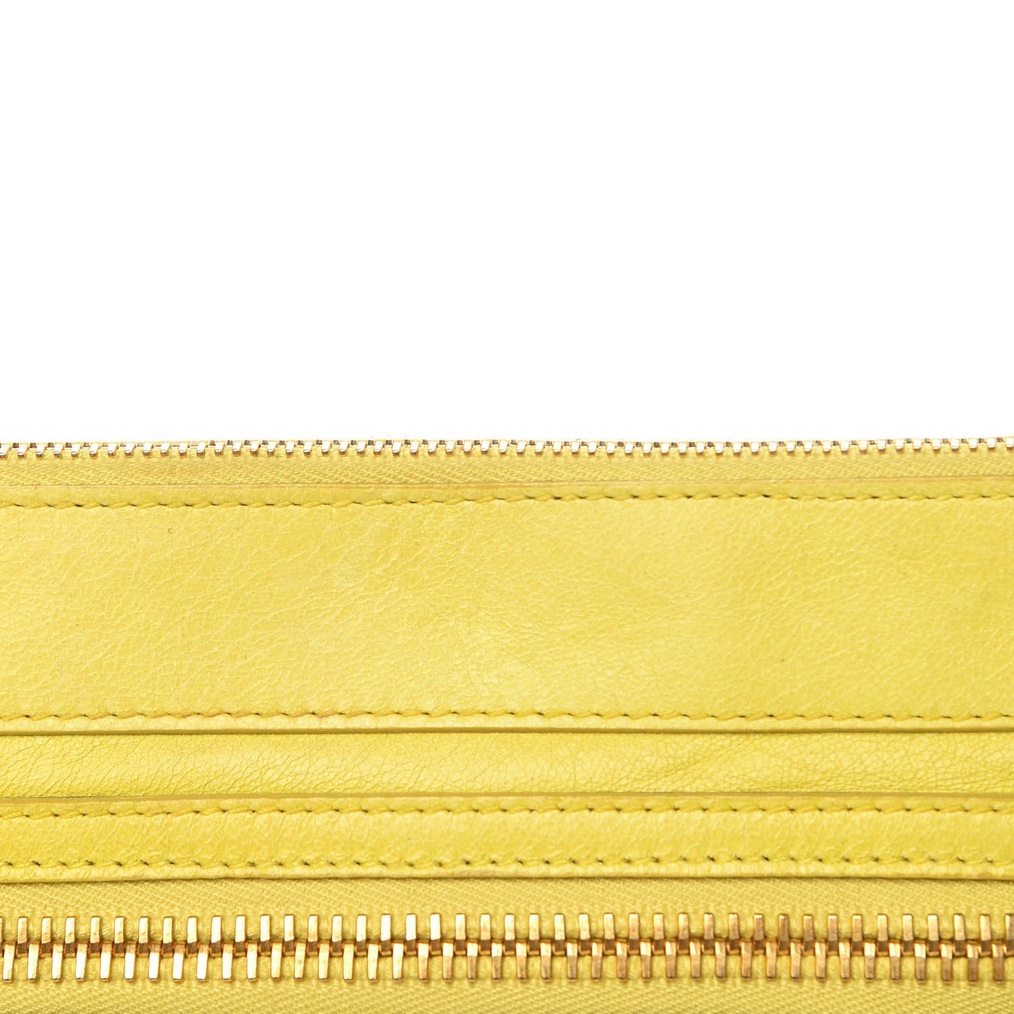 Agneau Giant 21 Rose Gold Hardware Flat Handle Clutch Jaune Fluo