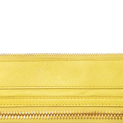 Balenciaga Agneau Giant 21 Rose Gold Hardware Flat Handle Clutch Jaune Fluo 10 of 12