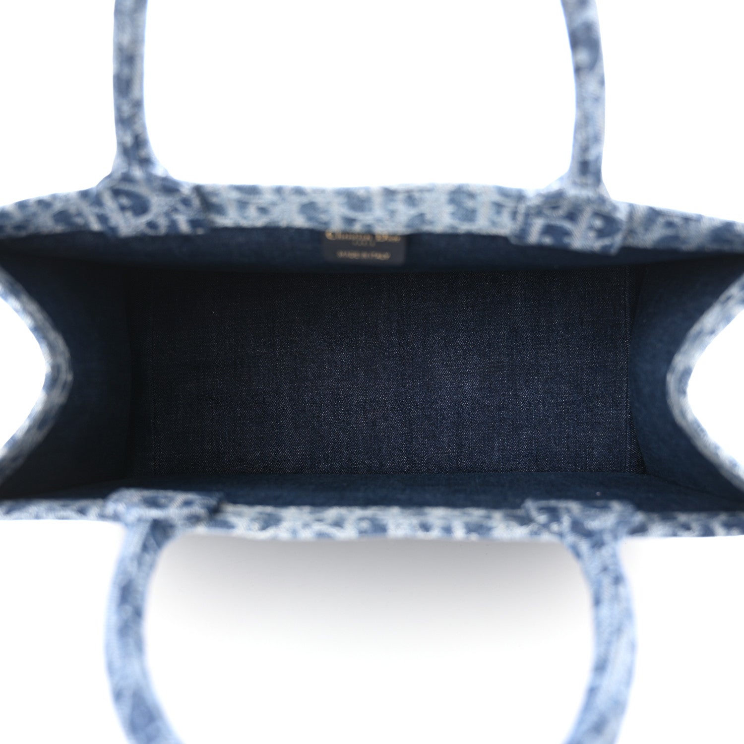 Christian Dior Oblique Denim Medium Book Tote Blue 5 of 11