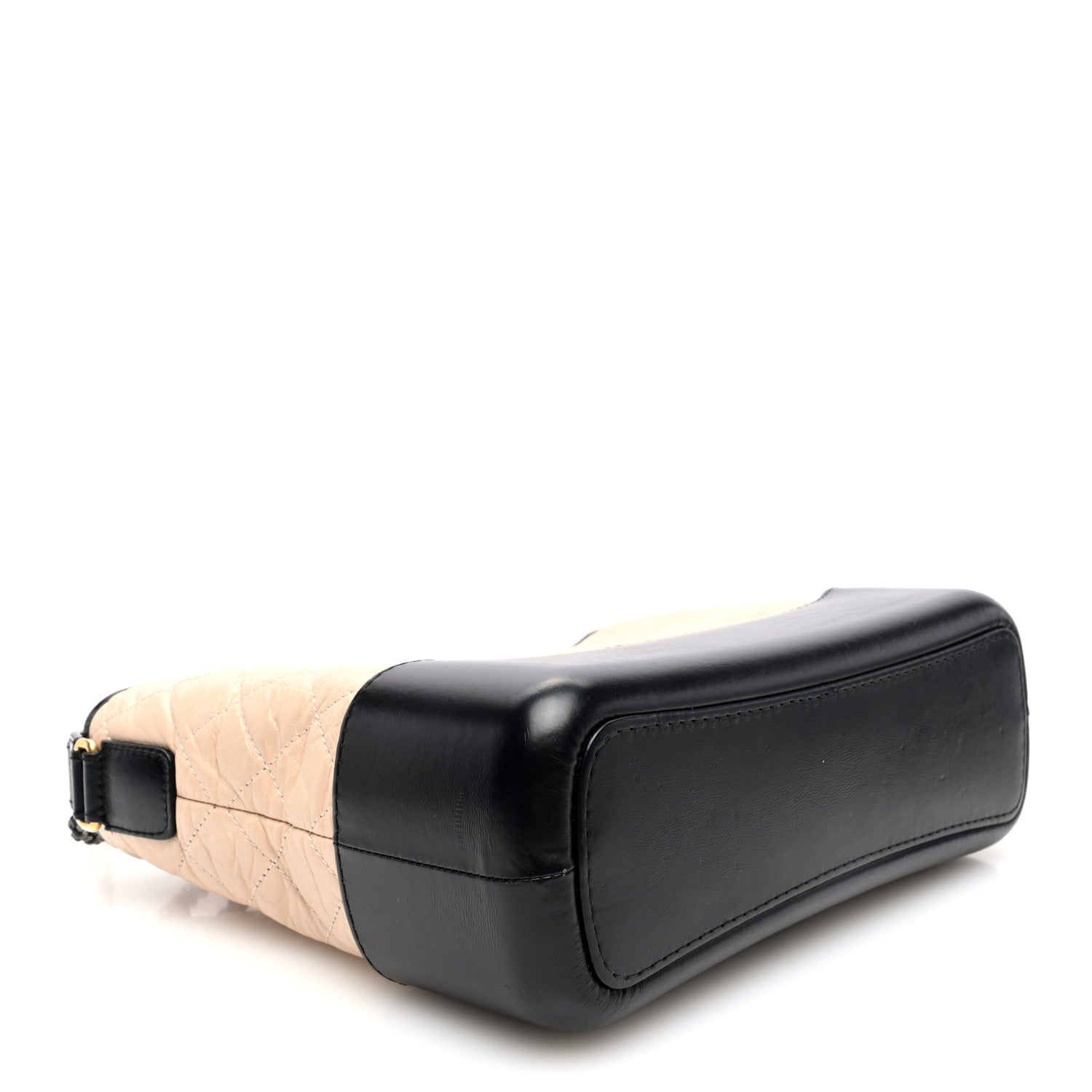 Chanel Aged Calfskin Quilted Medium Gabrielle Hobo Beige Black 4 of 10