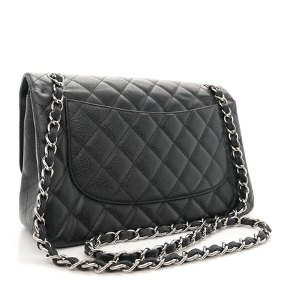Chanel Caviar Quilted Jumbo Double Flap Black 3 of 16