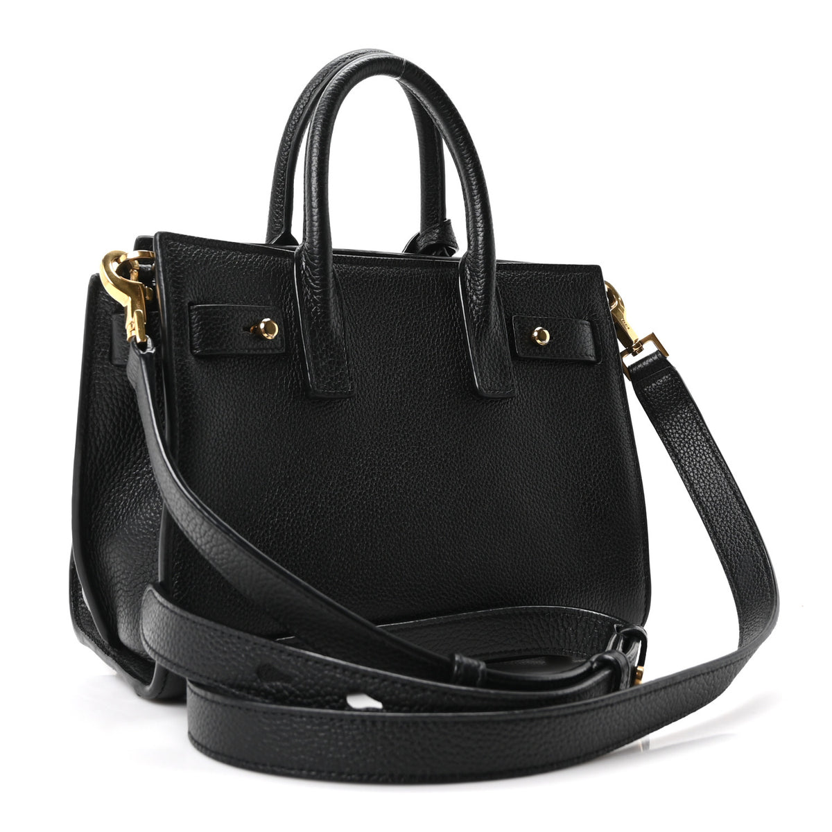 Saint Laurent Grained Calfskin Nano Supple Sac De Jour Black 2 of 9