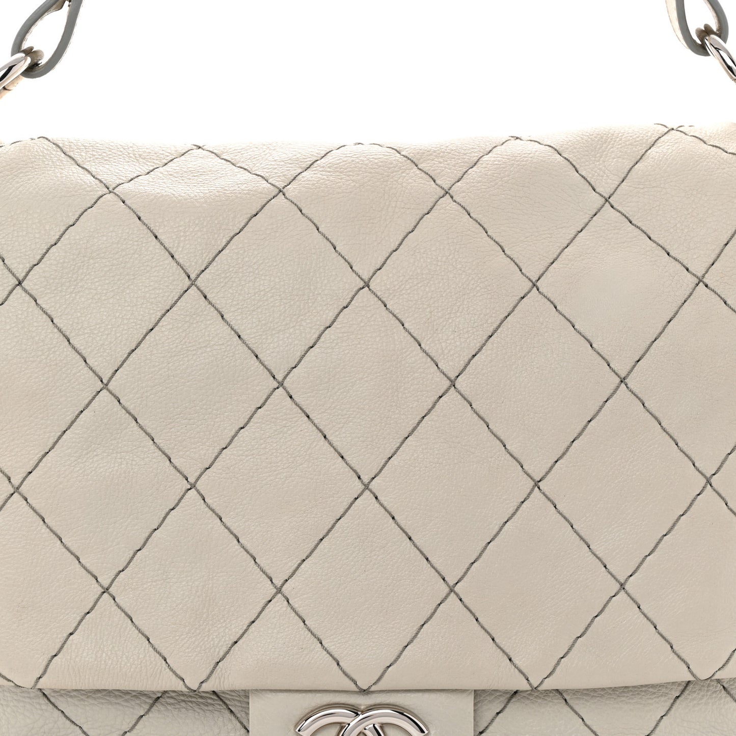Glazed Calfskin XL On The Road Flap Light Grey