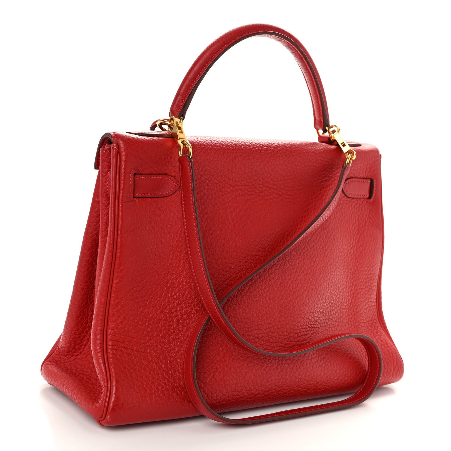 Hermes Taurillon Clemence Kelly Retourne 32 Rouge Casaque 3 of 13