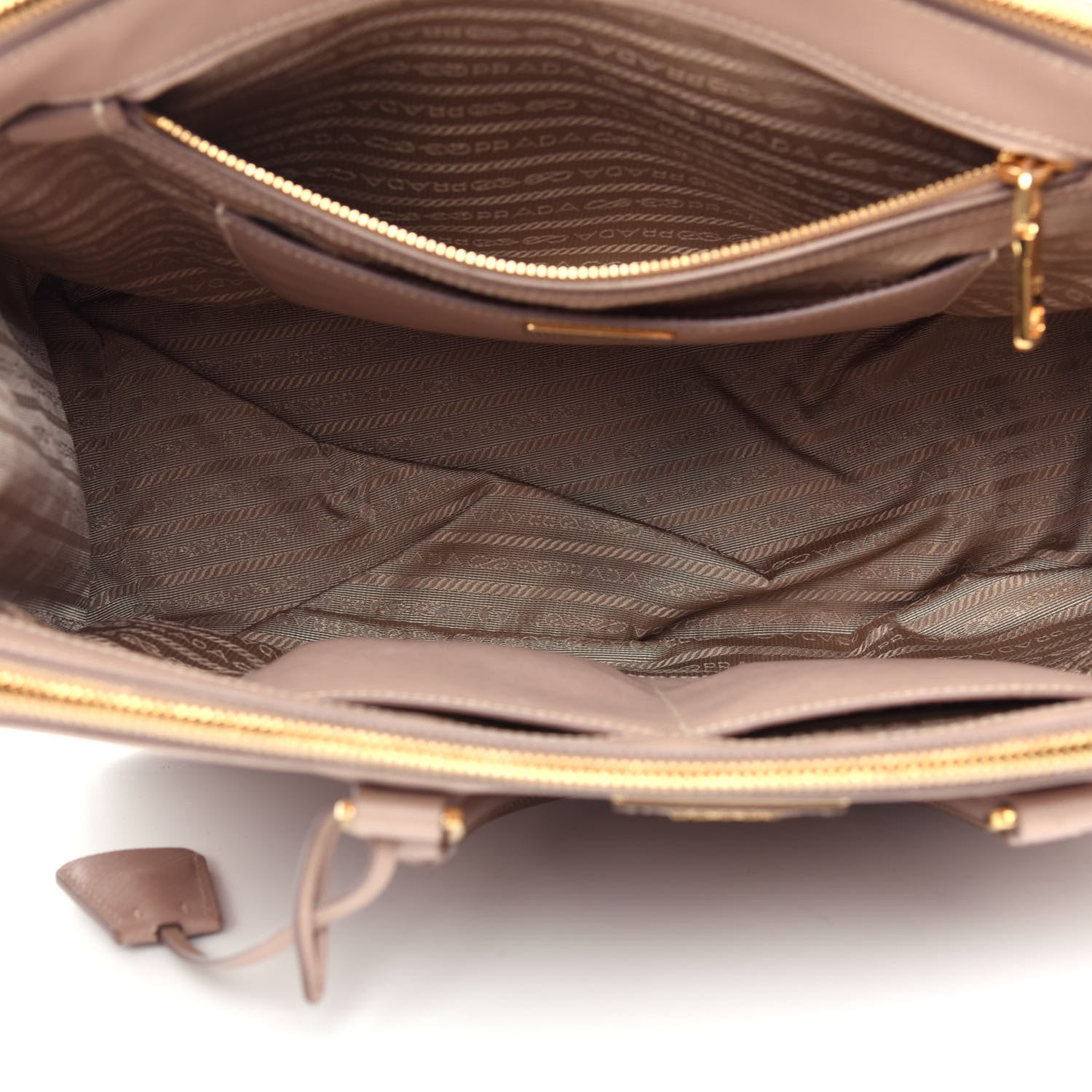 Prada Saffiano Large Galleria Double Zip Tote Cammeo 5 of 10