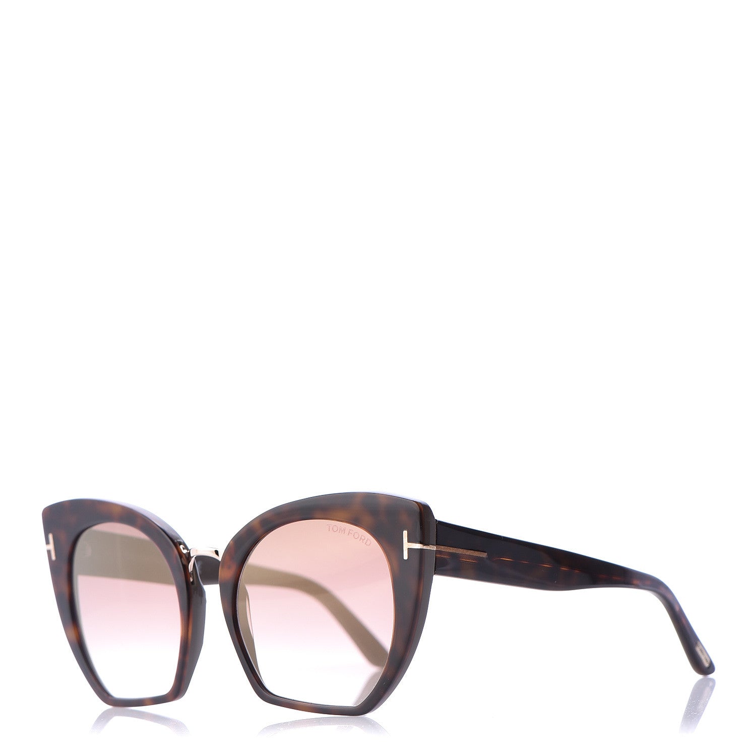 Tom Ford Samantha Cat Eye Sunglasses TF553 Havana 1 of 7