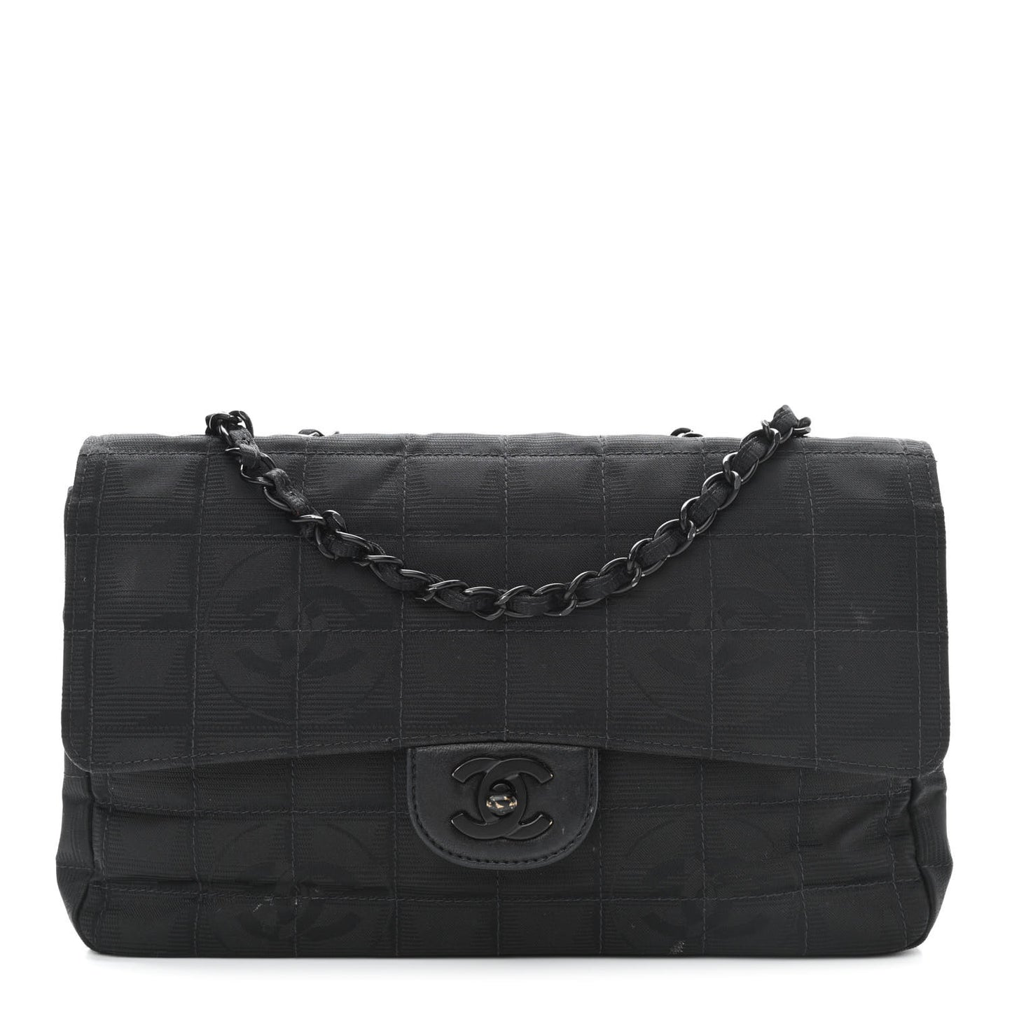 Nylon Medium Travel Flap Black