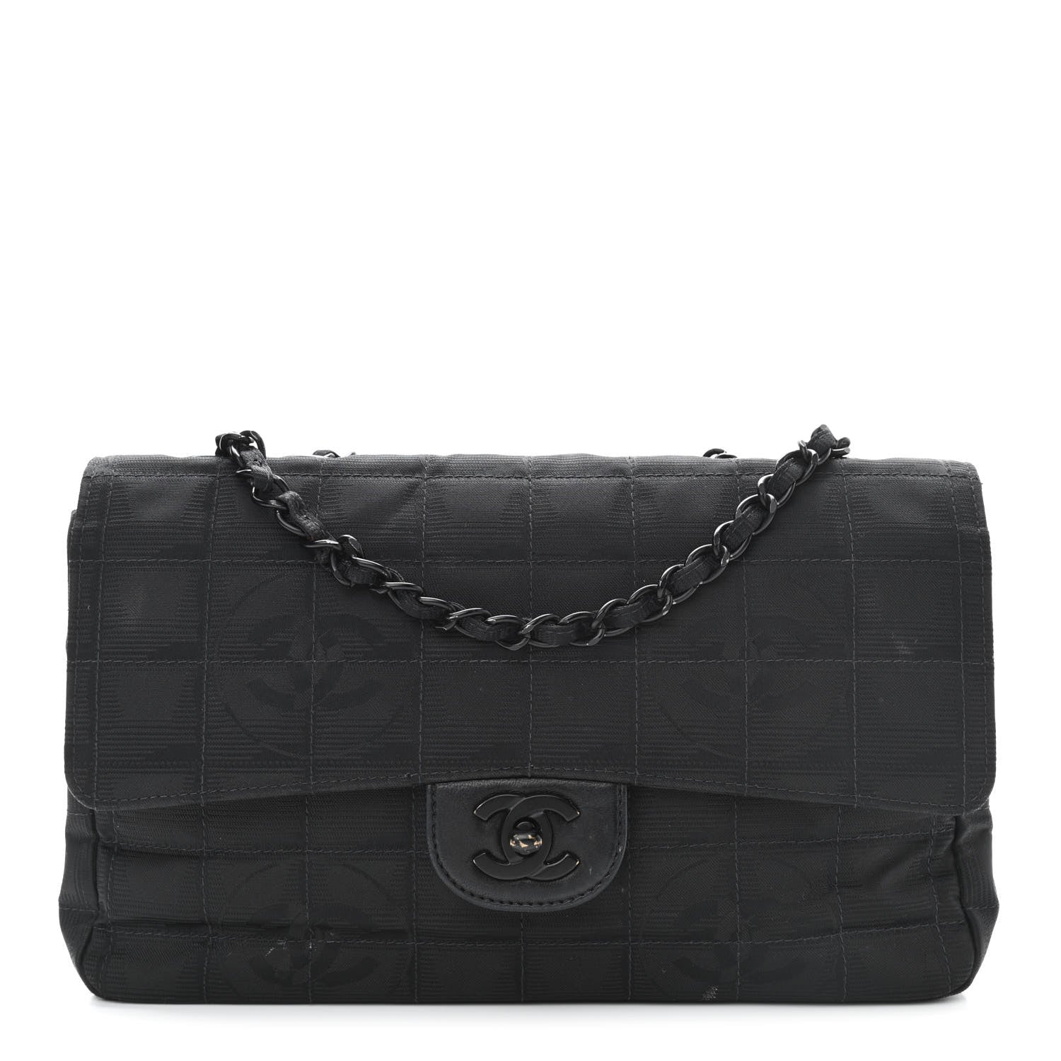 Chanel Nylon Medium Travel Flap Black 1 of 15