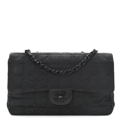 Chanel Nylon Medium Travel Flap Black 1 of 15