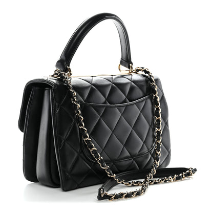 Chanel Lambskin Quilted Small Trendy CC Dual Handle Flap Bag Black 3 of 10