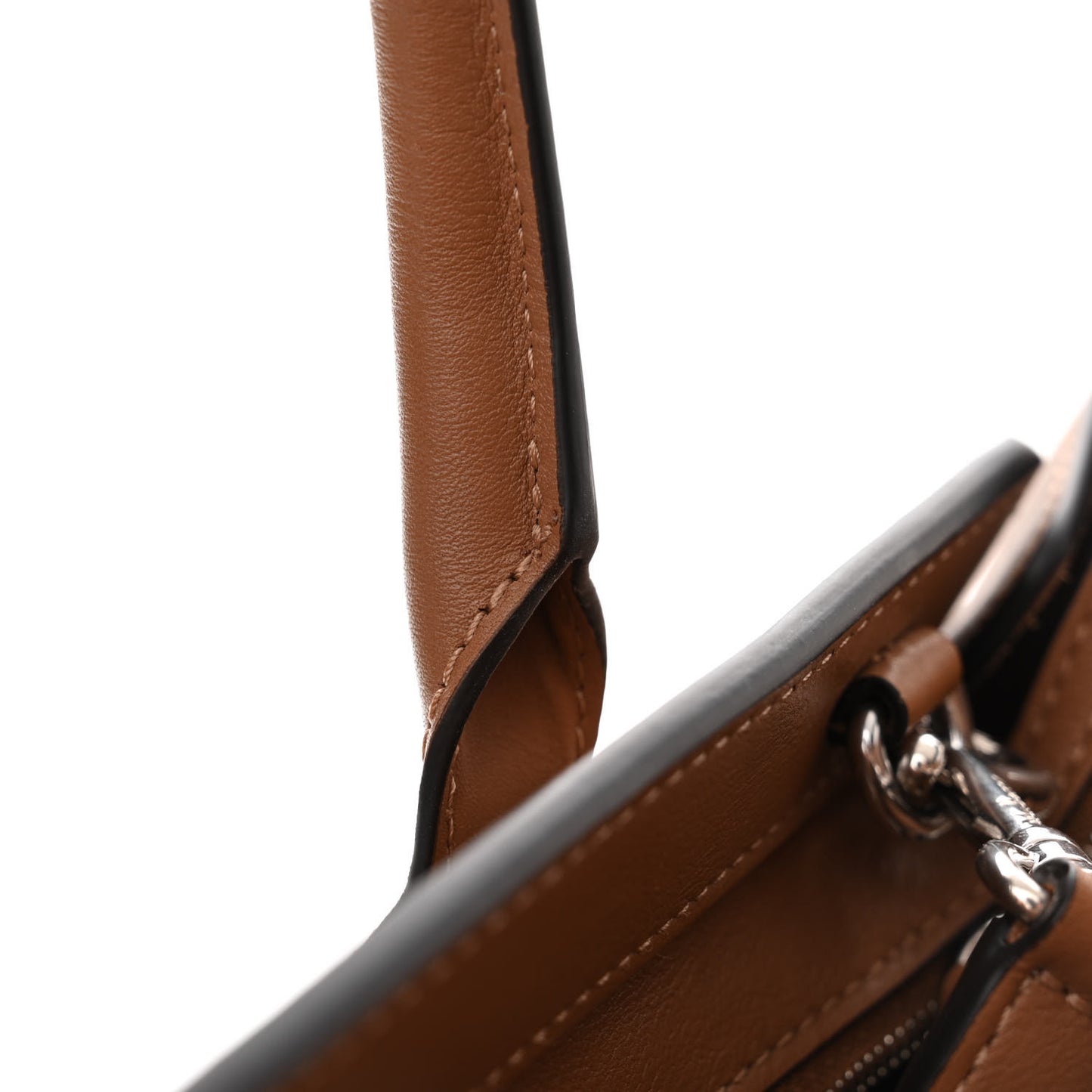 Small Classic Silky Calfskin Mini Zipped Bayswater Teak