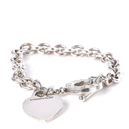 Tiffany Sterling Silver Heart Tag Toggle Bracelet 1 of 6