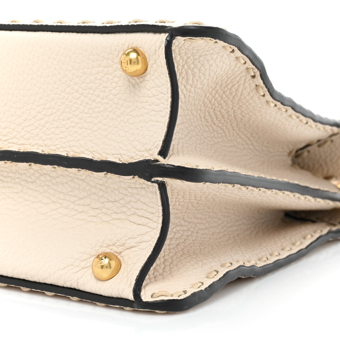 Vitello Granato Camoscio Selleria Macro Stitchings Medium Peekaboo I SEE U Satchel White