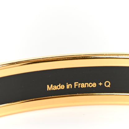 Hermes Enamel Printed Extra Narrow Uni Bracelet 70 Black 5 of 5