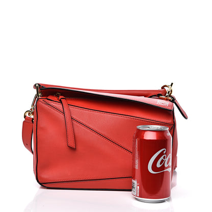 Loewe Calfskin Small Puzzle Bag Scarlet 16 of 16