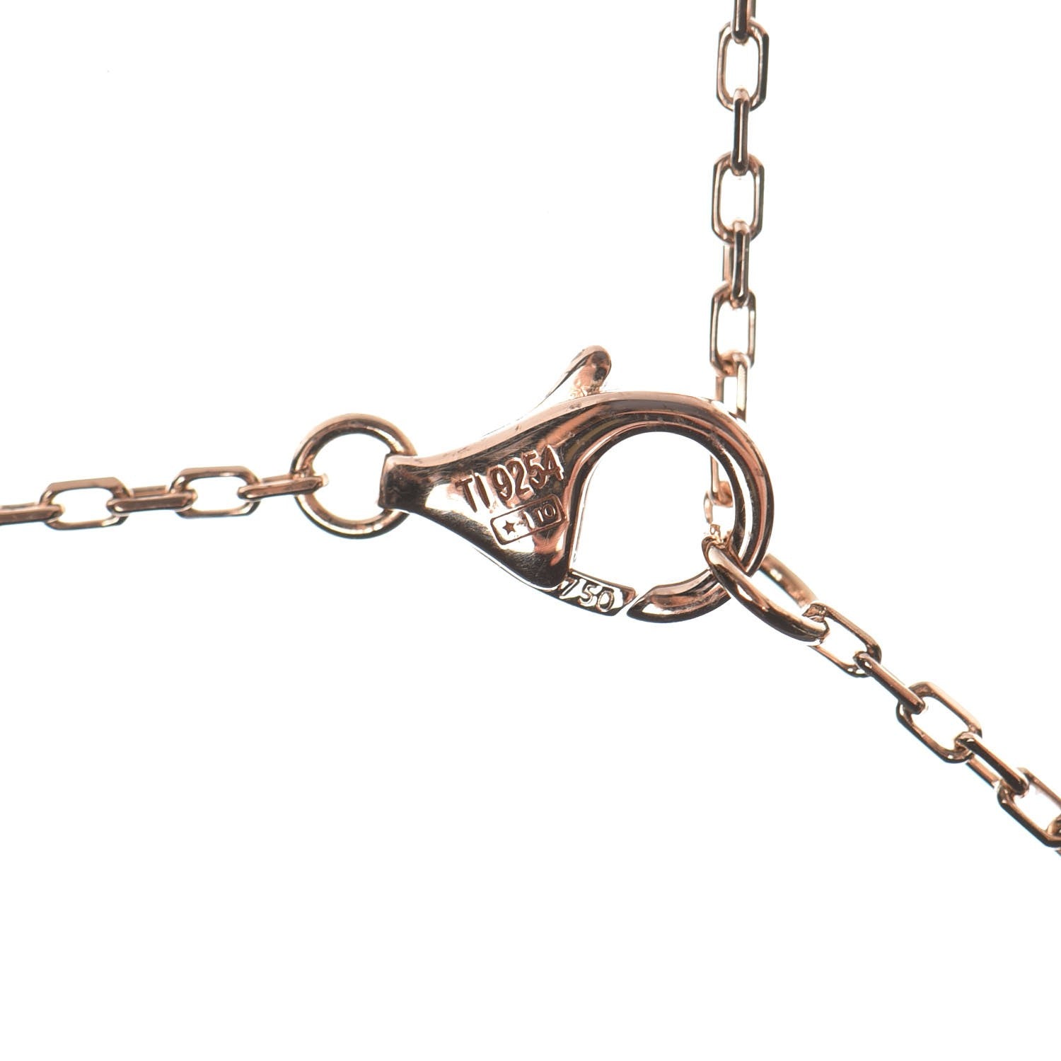 Cartier 18K Pink Gold Diamond Logo Paved Pendant Necklace 5 of 8