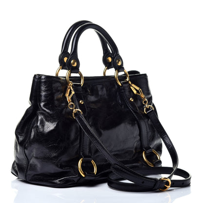 Miu Miu Vitello Shine Tote Black 3 of 10