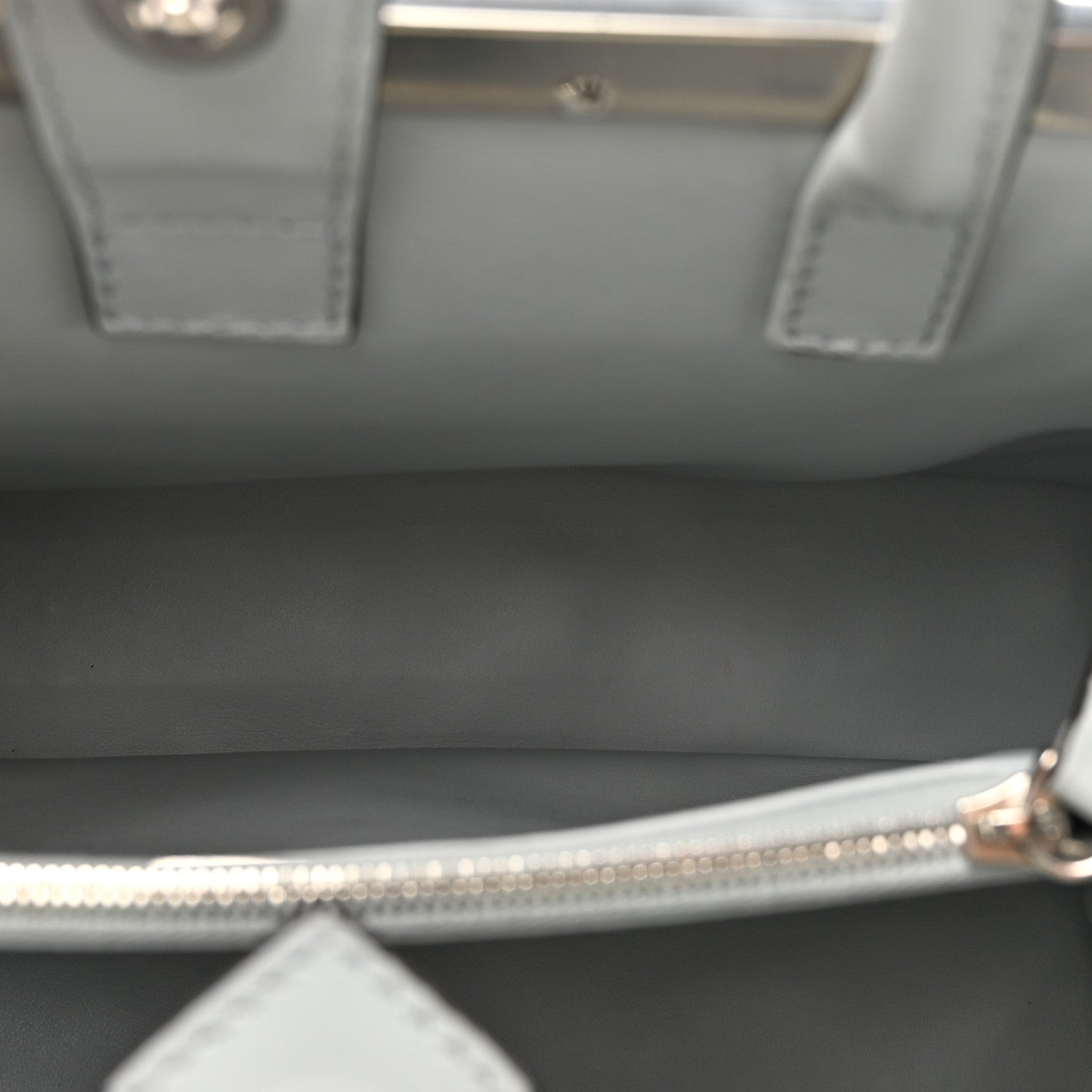 Fendi Vitello Liberty Pearl Petite 2Jours Tote Grigio Perla 5 of 12