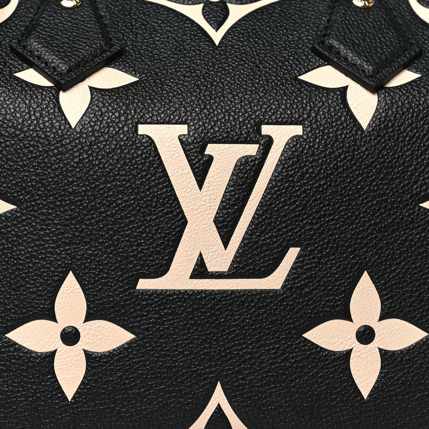 Empreinte Monogram Giant Speedy Bandouliere 25 Black Beige
