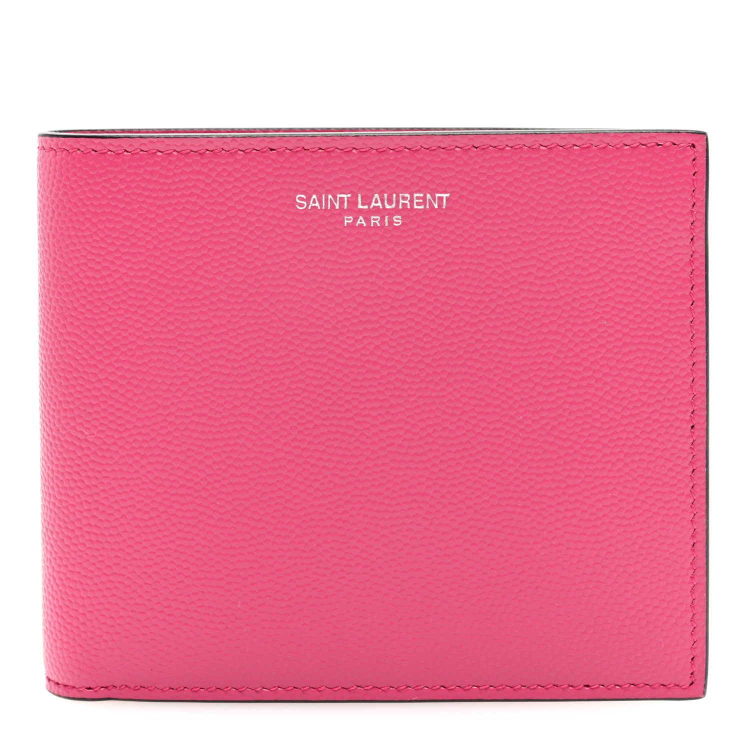 Saint Laurent Grain De Poudre Portefeuille Bi-Fold Wallet Fuchsia 1 of 6