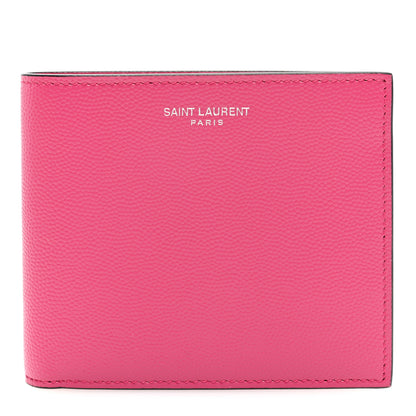 Saint Laurent Grain De Poudre Portefeuille Bi-Fold Wallet Fuchsia 1 of 6