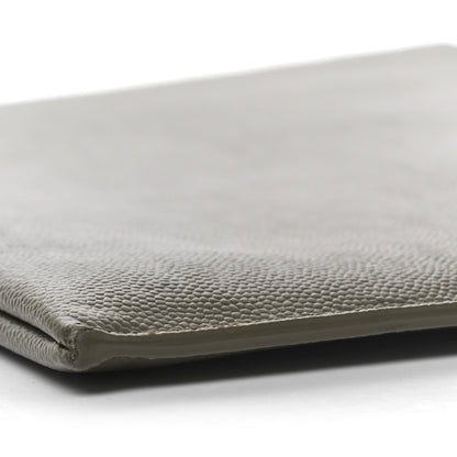 Saint Laurent Grain De Poudre Paris Zipped Tablet Holder Greyish Brown 6 of 9