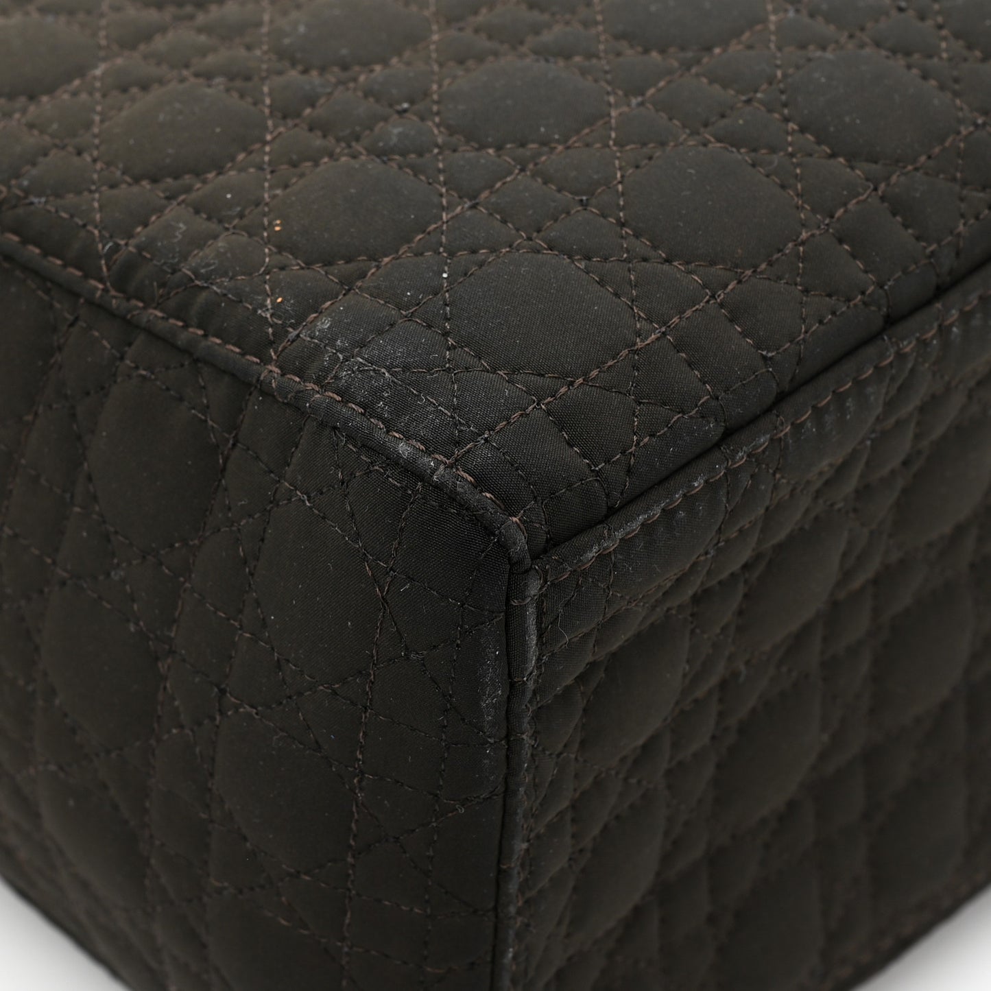 Nylon Cannage Large Lady Dior Brown