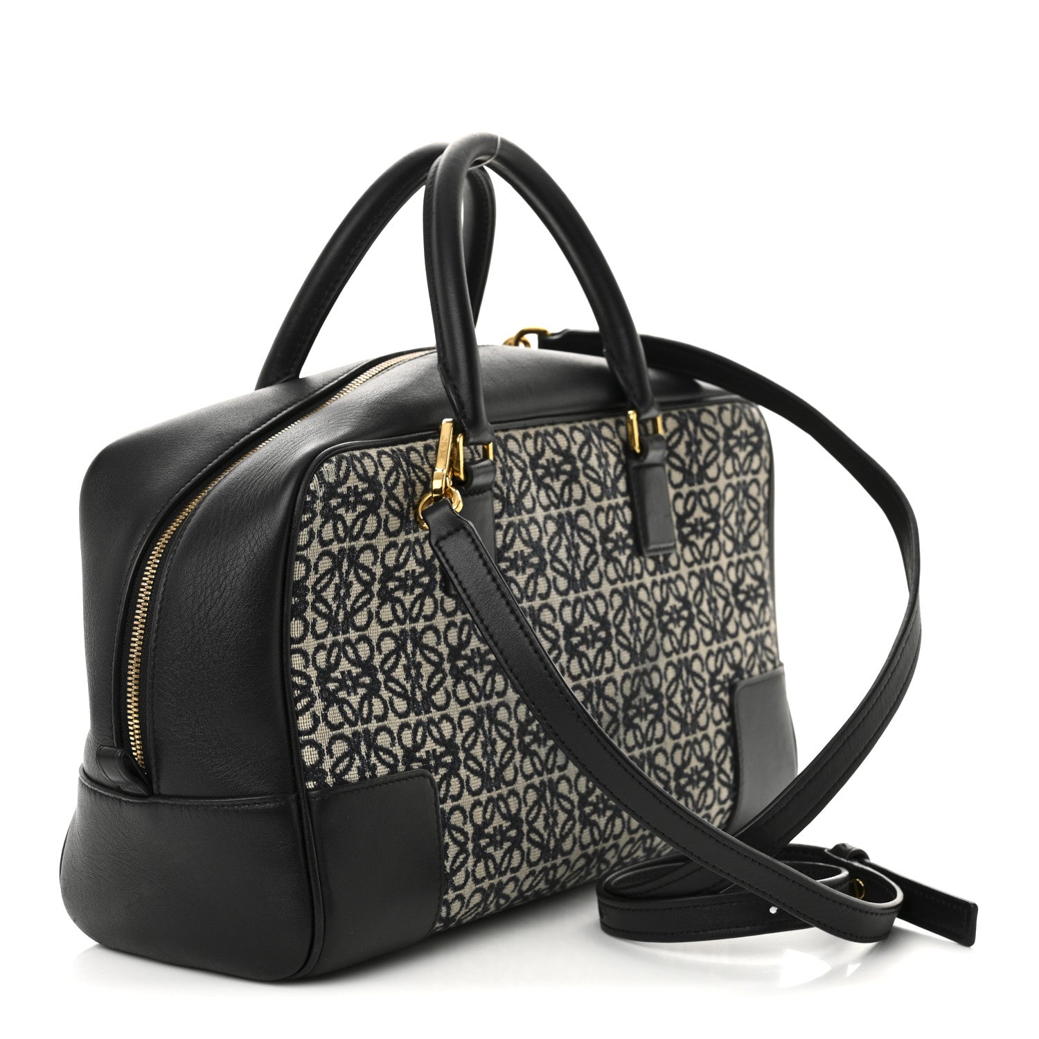 Loewe Jacquard Anagram Calfskin Amazona 28 Black Navy 3 of 12