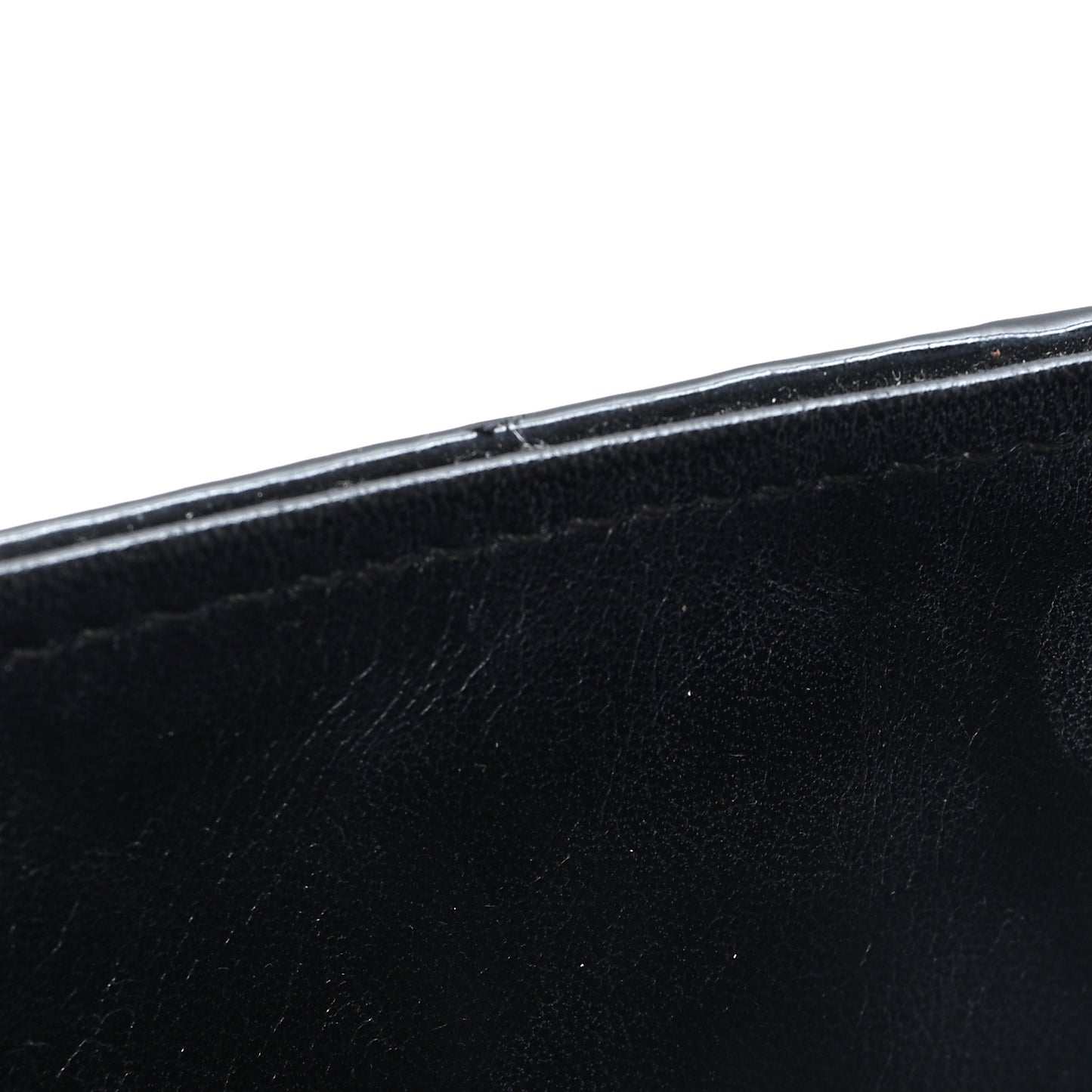 Patent Perforated CC Shopping Tote Black
