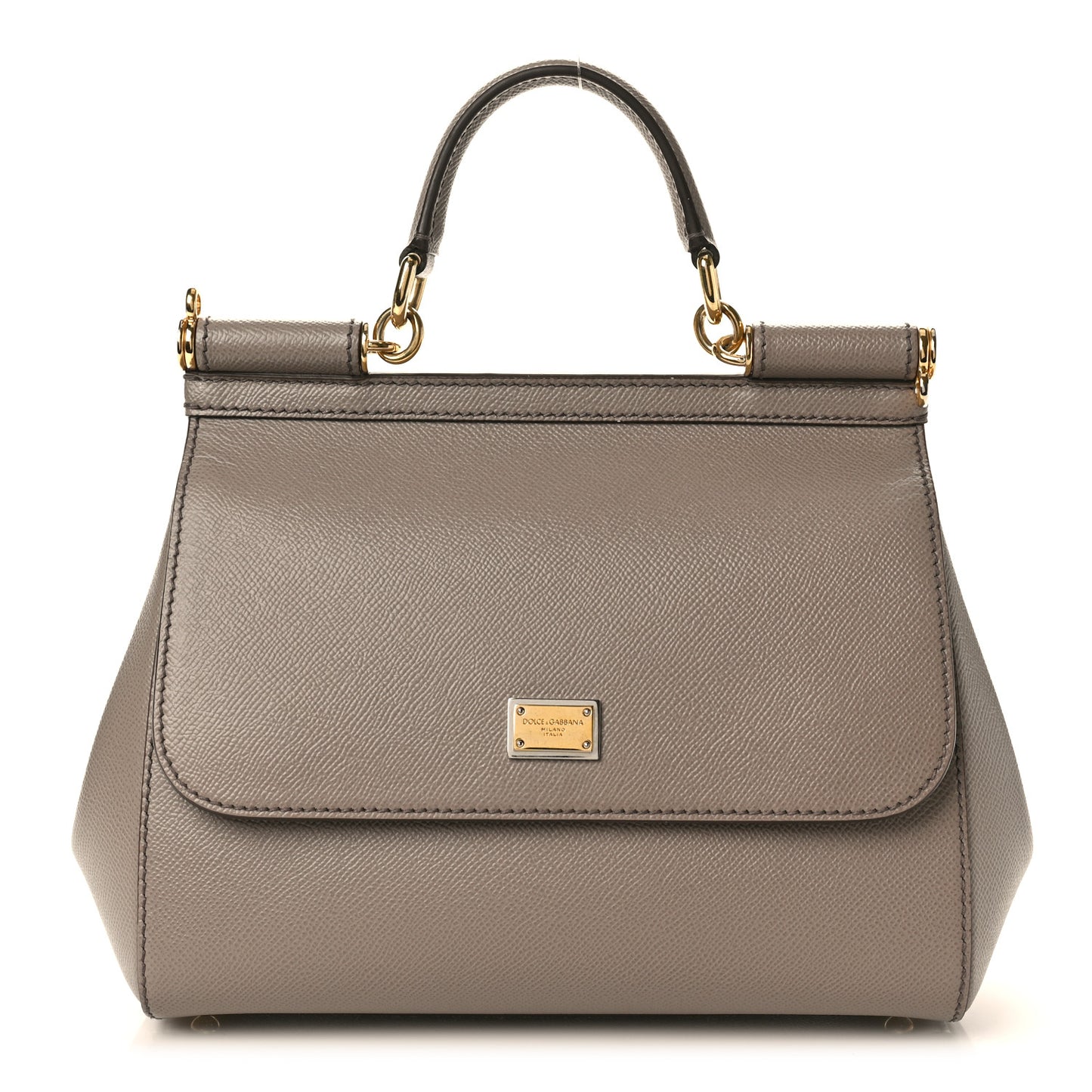 DOLCE & GABBANA Dauphine Small Miss Sicily Satchel Grey