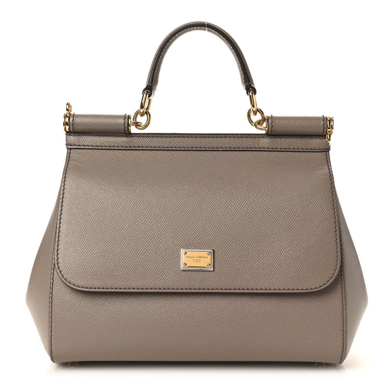 Dolce & Gabbana DOLCE & GABBANA Dauphine Small Miss Sicily Satchel Grey 1 of 9