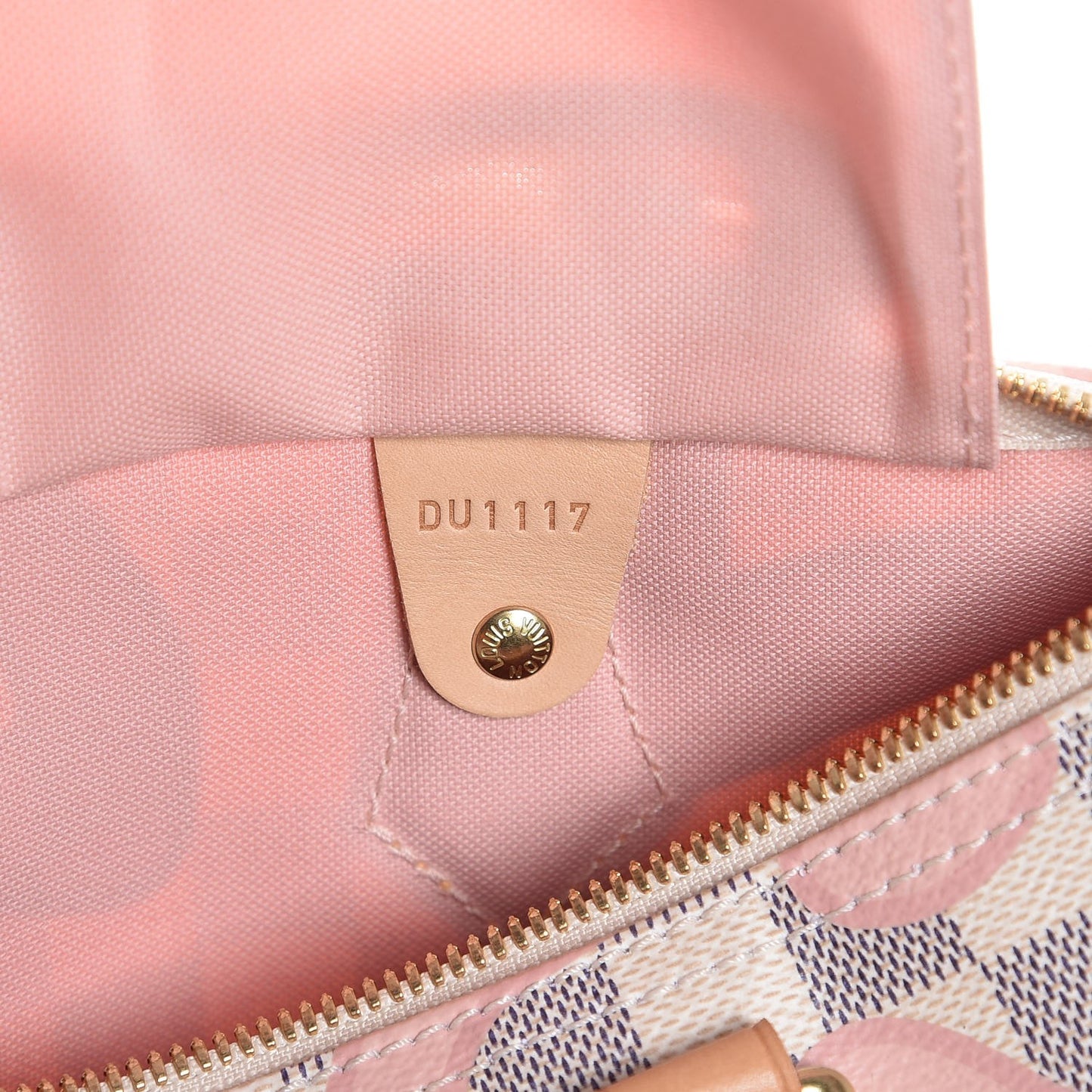 Damier Azur Tahitienne Speedy Bandouliere 30 Rose Ballerine