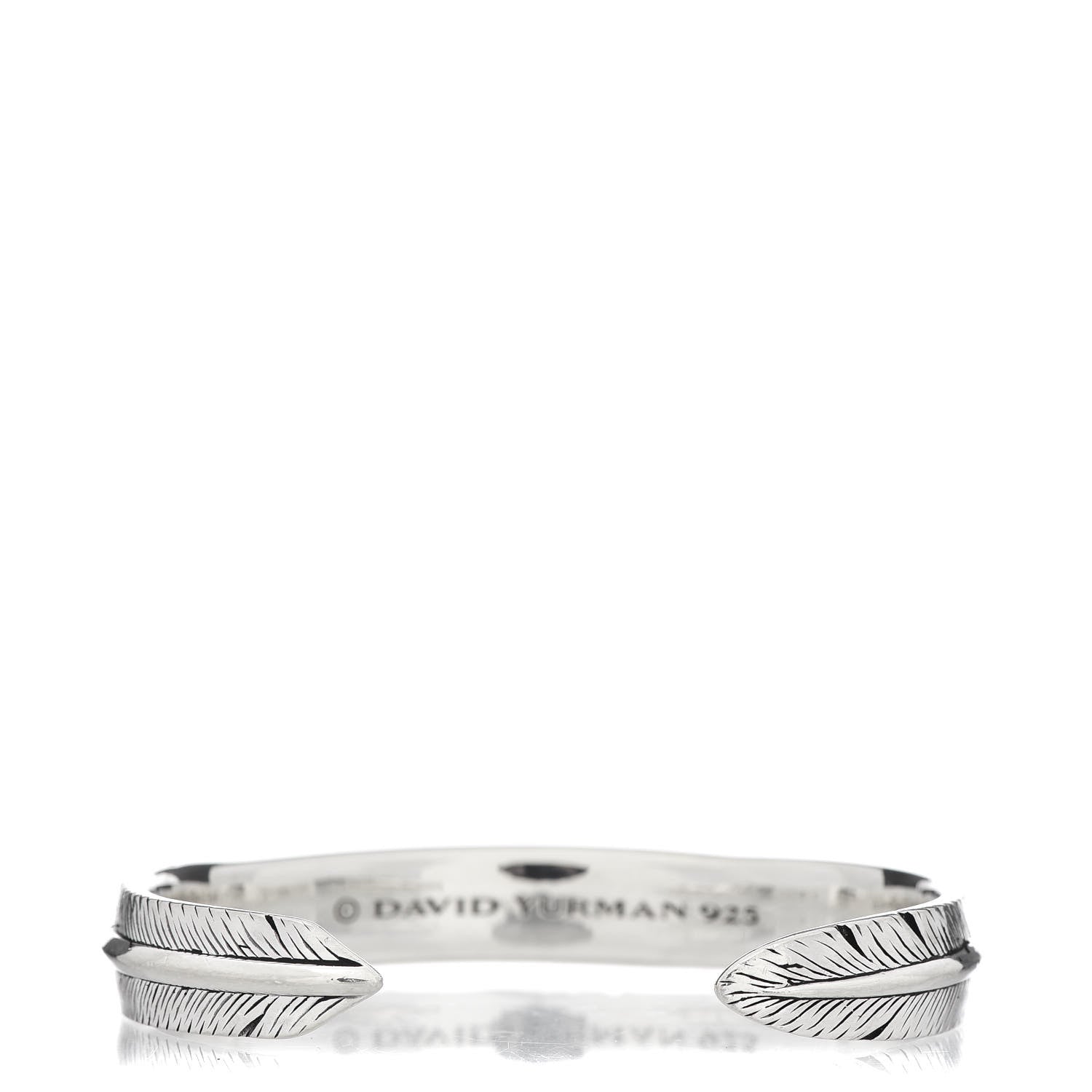 David Yurman Sterling Silver Feather Wrap Cuff Bracelet 3 of 4