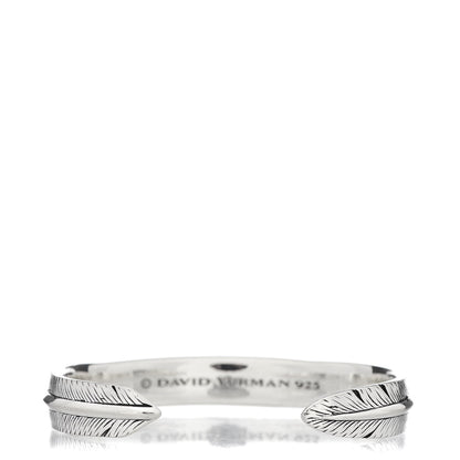 David Yurman Sterling Silver Feather Wrap Cuff Bracelet 3 of 4