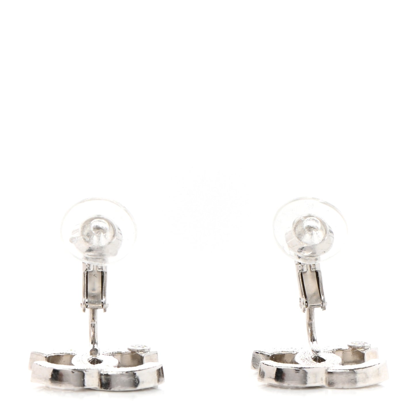 Crystal CC Earrings Silver Black