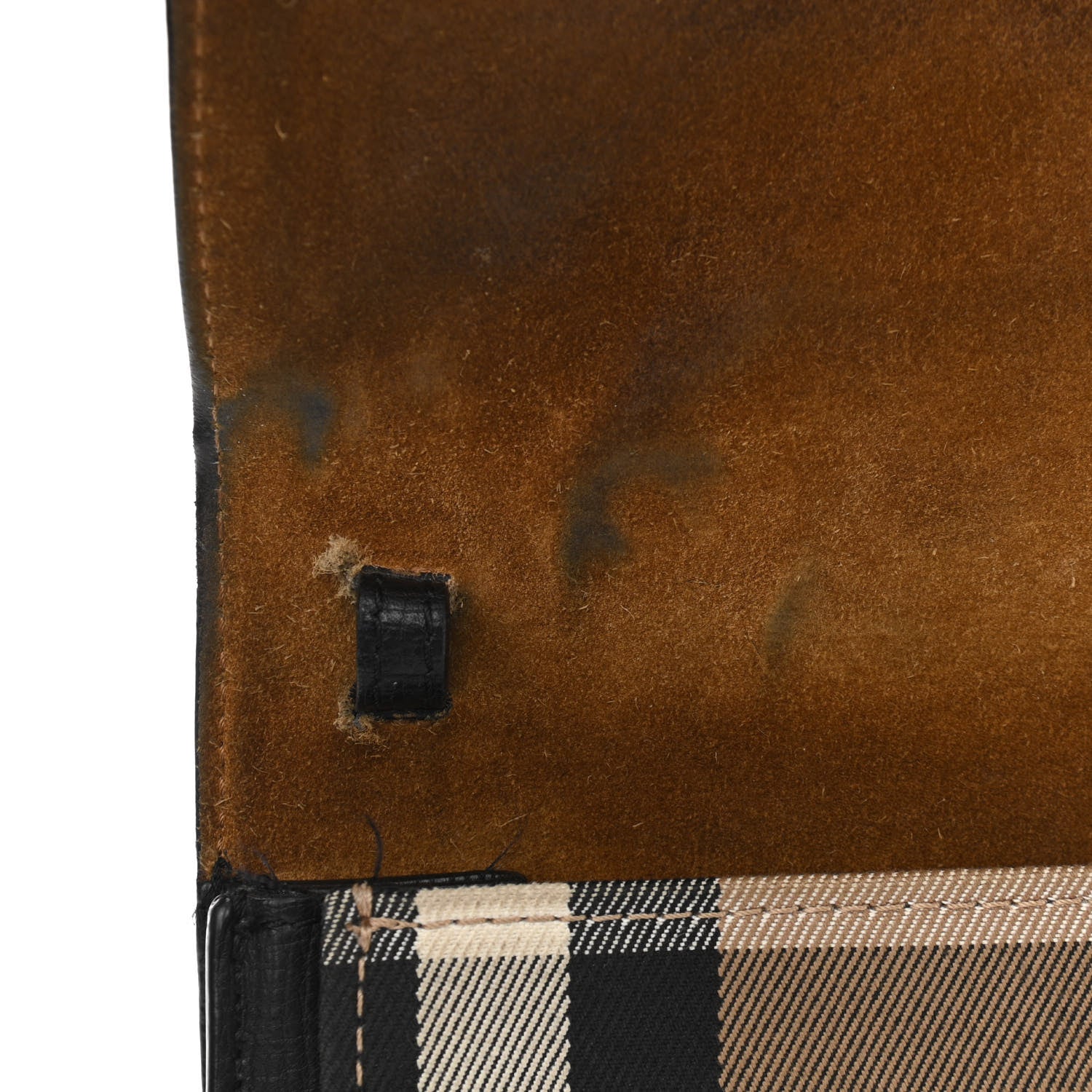 Burberry Derby Calfskin House Check Small Macken Crossbody Bag Black 8 of 16
