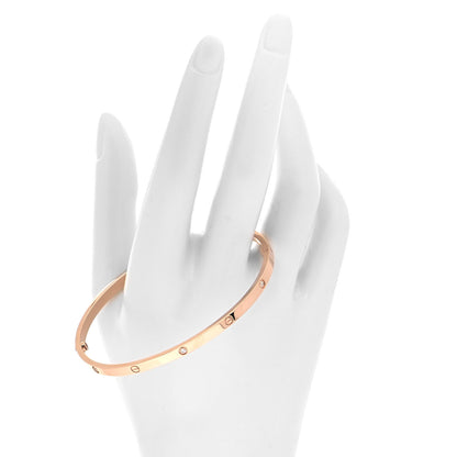 Cartier 18K Pink Gold 6 Diamond Small LOVE Bracelet 20 2 of 6