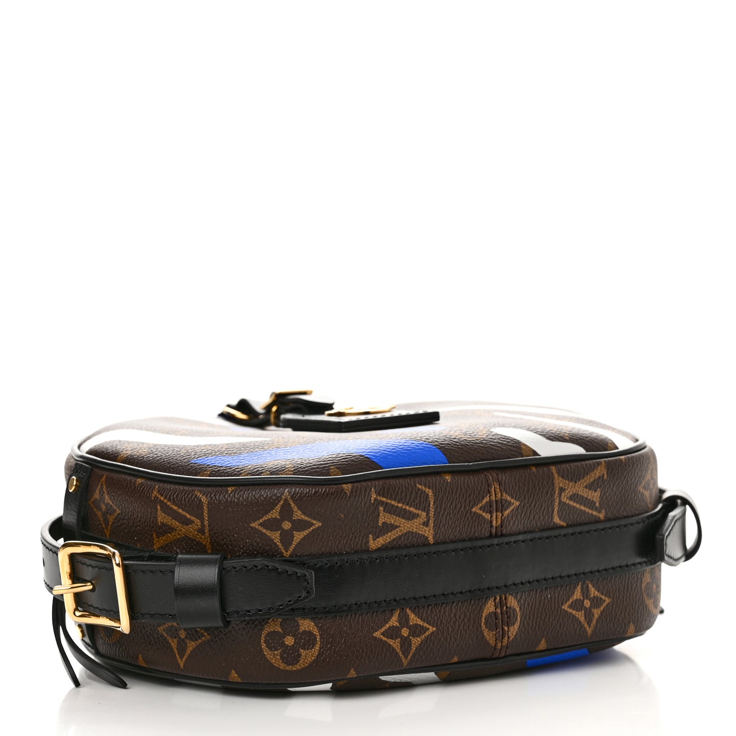 X LOL Monogram Boite Chapeau Souple Blue Silver