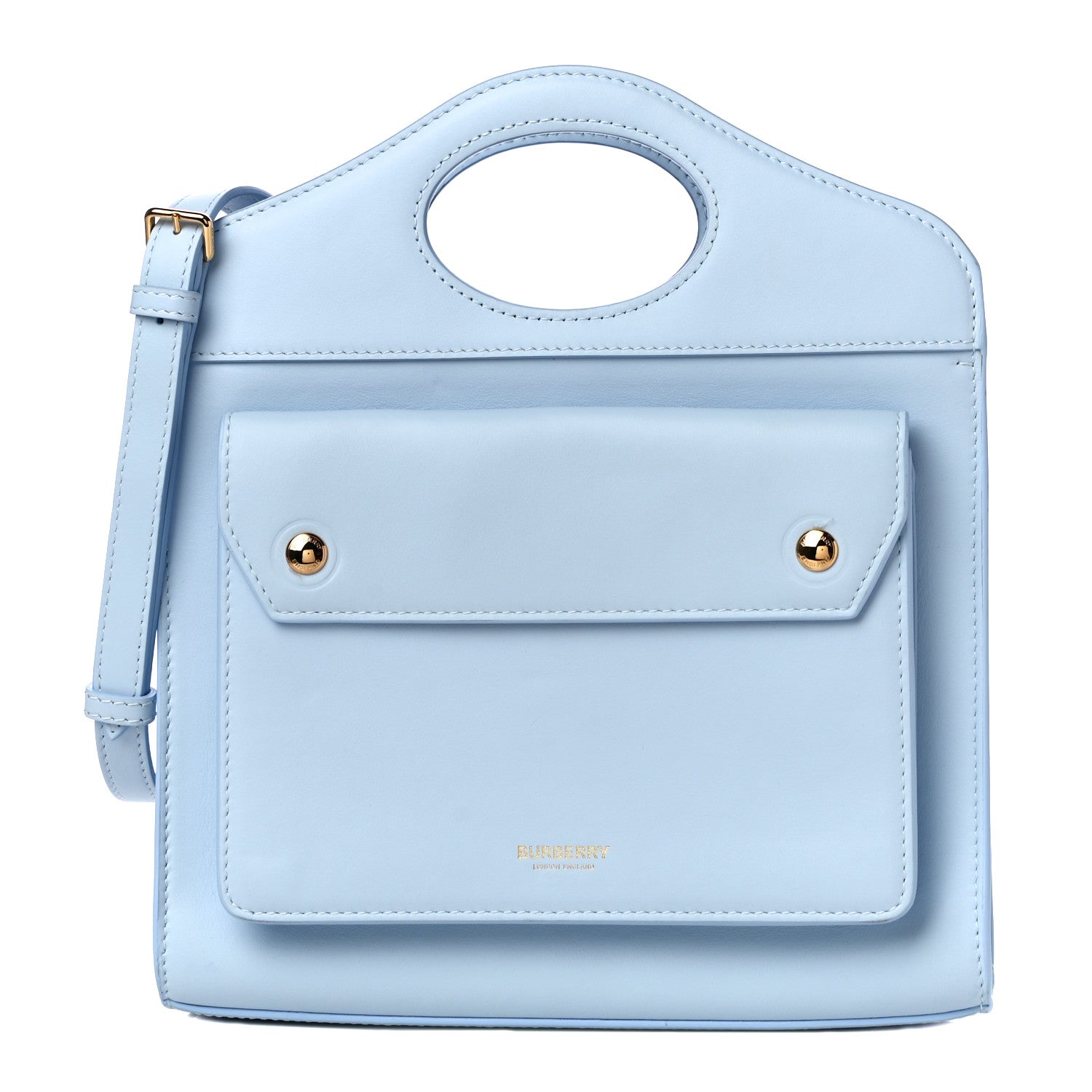 Burberry Smooth Calfskin Mini Pocket Bag Pale Blue 1 of 11