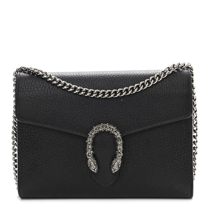 Gucci Calfskin Mini Dionysus Chain Wallet Black 1 of 15