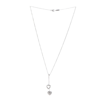 Tiffany Platinum Diamonds Heart Lariat Necklace 3 of 7