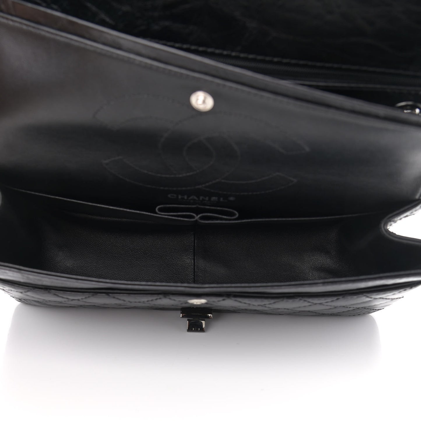 Aged Calfskin Quilted 2.55 Reissue 226 Flap So Black